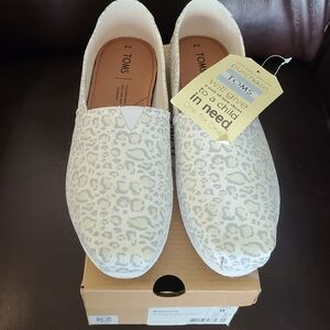Toms Belmont White Lynx Print